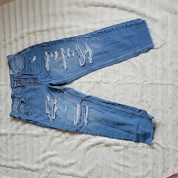 EUC We The Free Free People Distressed High Rise Straight Leg Jean 29 👖 - Picture 1 of 10